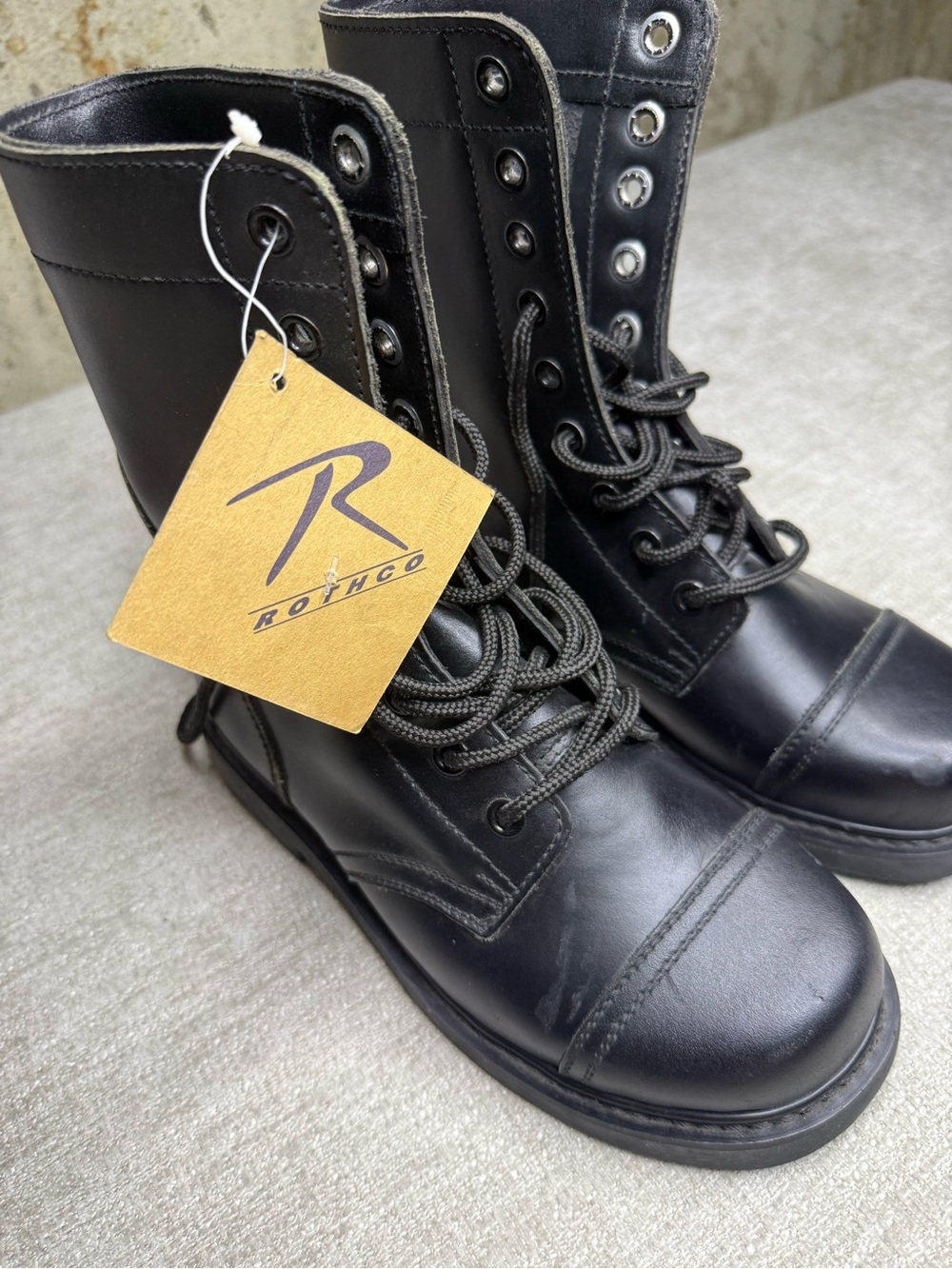 Rothco Women’s Size 5 Black Leather 10” Jump Combat Boots NWT No Box